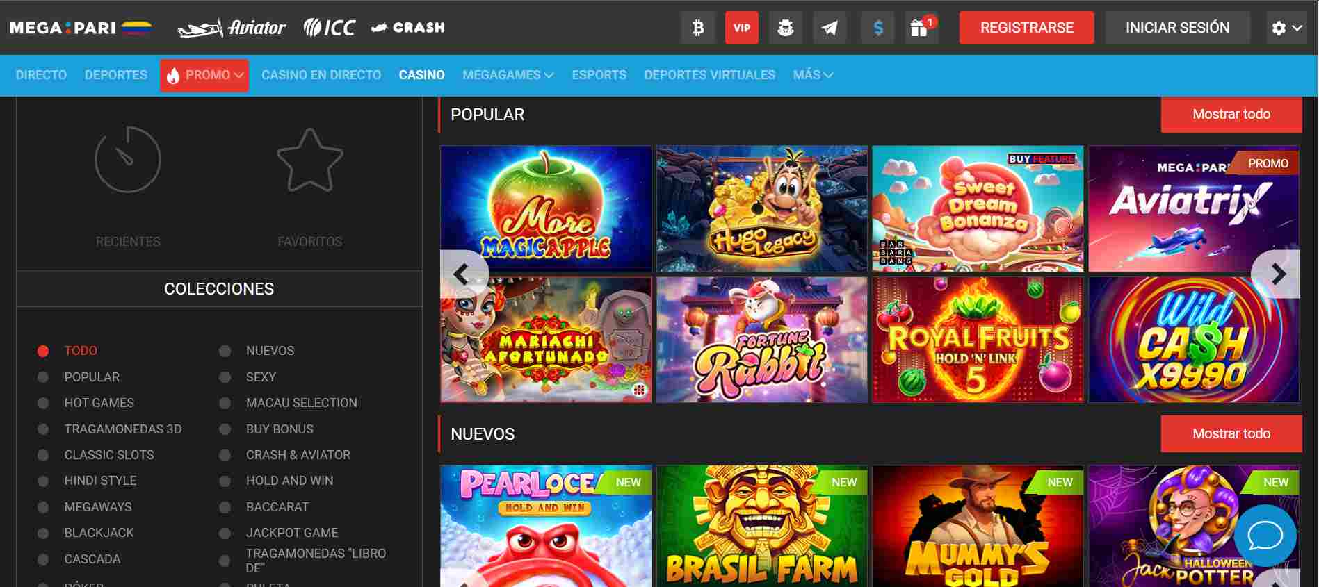 Megapari Casino Colombia
