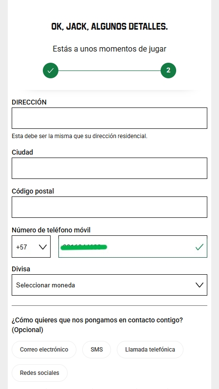 Datos de contacto