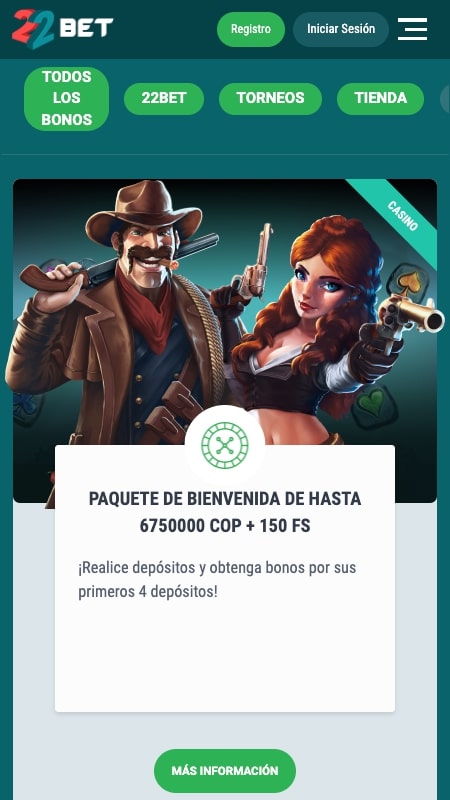 Bonos y promociones de 22Bet