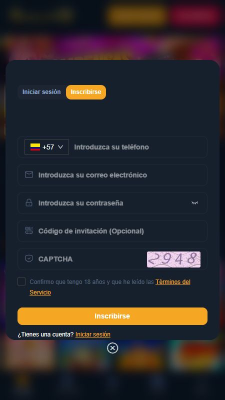 Crear una cuenta en Estrella 777